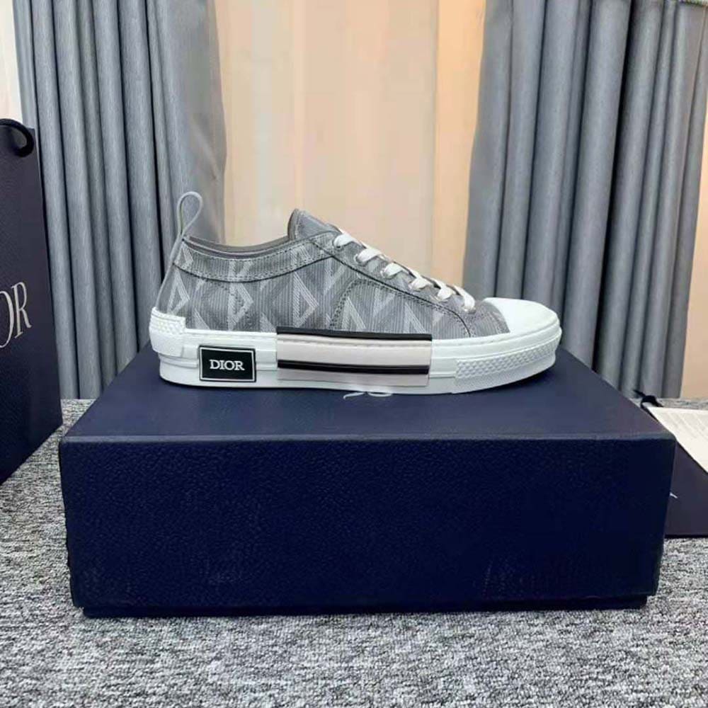 GIÀY DIOR B23 Low-Top Sneaker Dior Gray CD Diamond Canvas