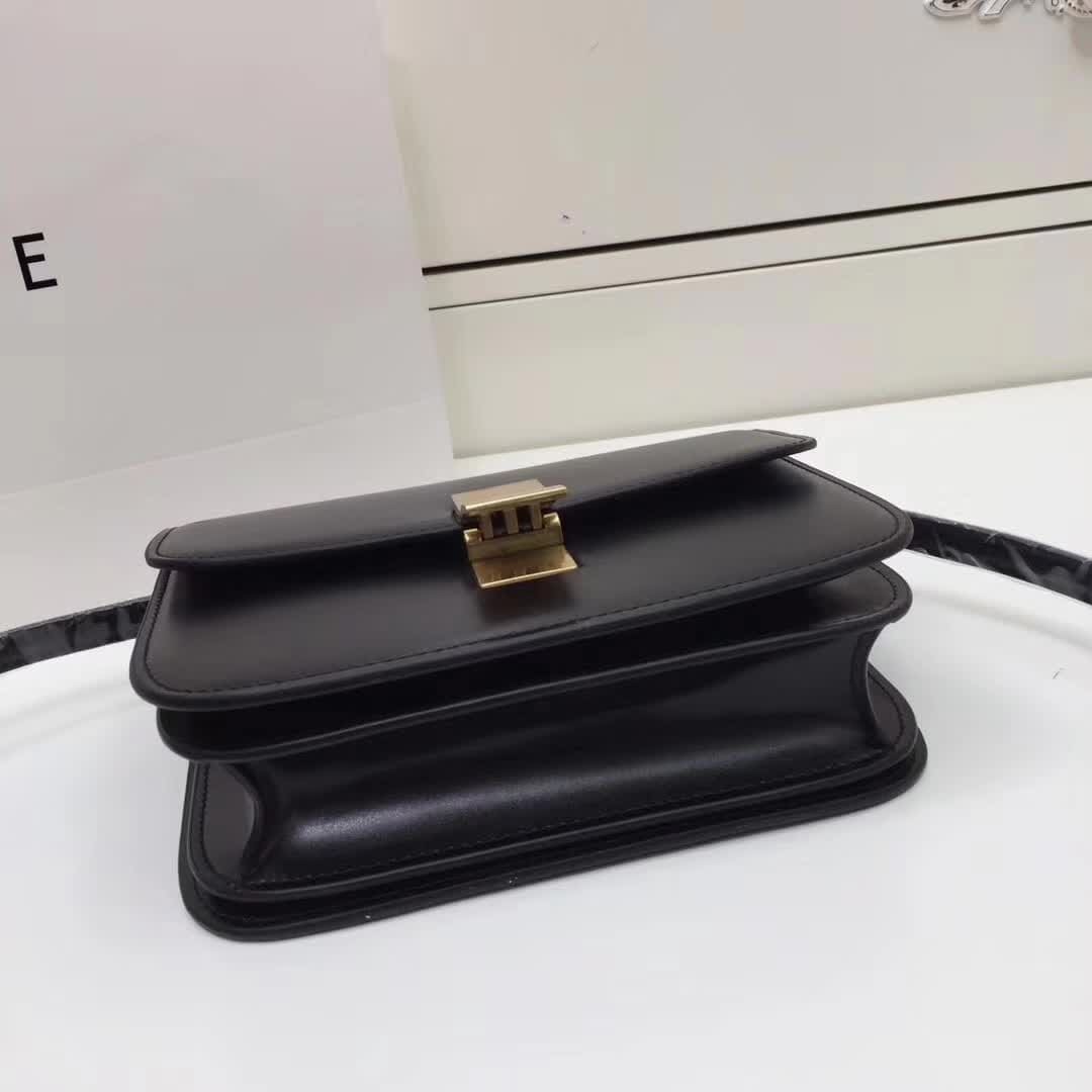 TÚI Celine Medium Classic Bag in Box Calfskin Leather-Black
