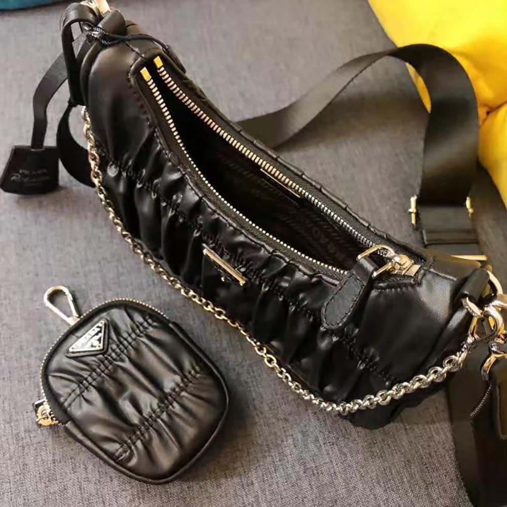 TÚI Prada Women Prada Re-Edition 2005 Nappa Gaufre Bag-Black