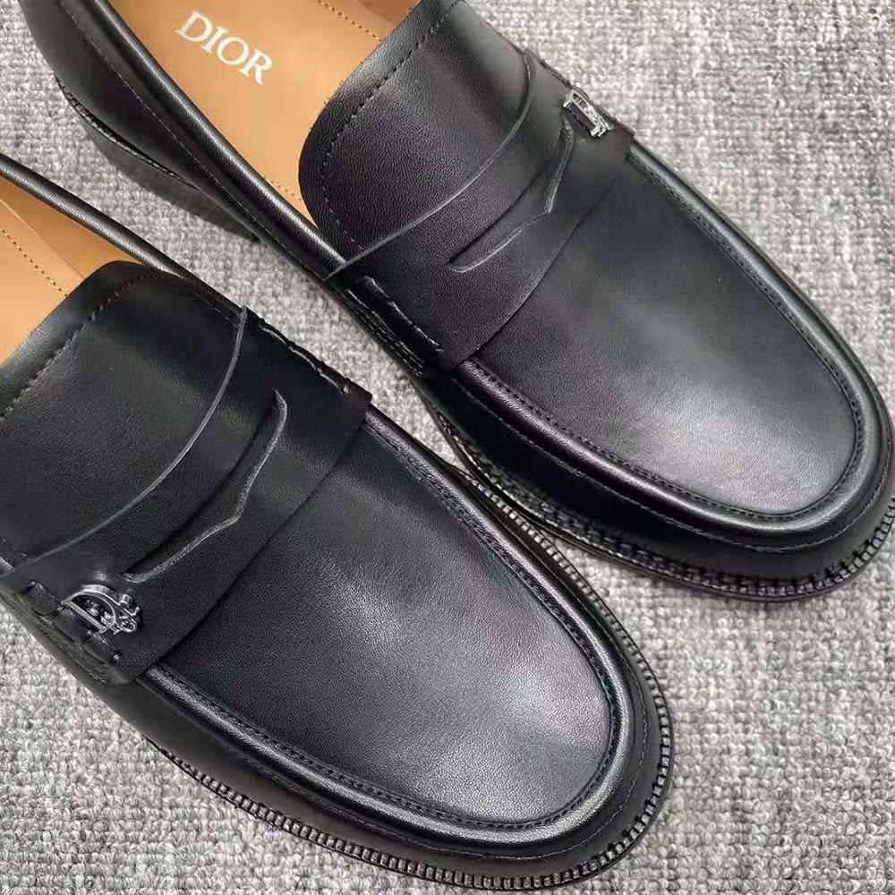 GIÀY DIOR Granville Loafer Black Smooth Calfskin