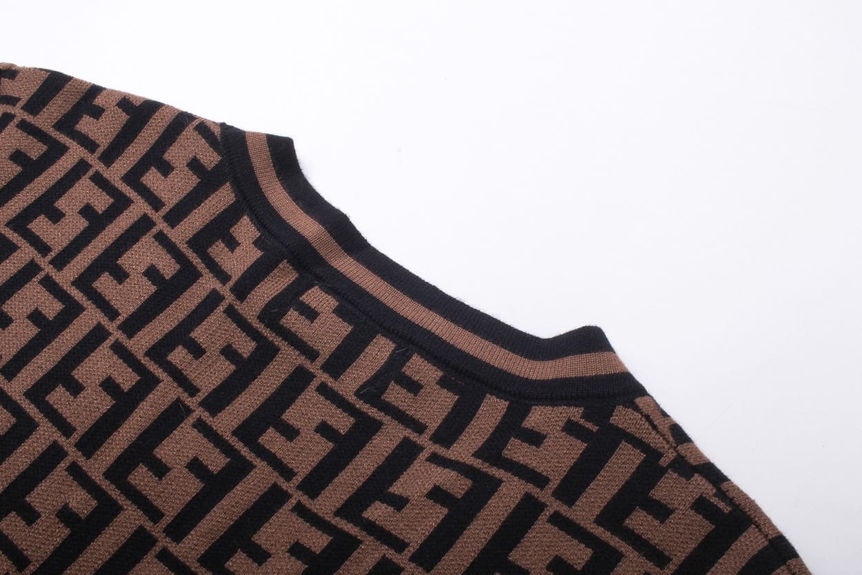 ÁO FENDI Cashmere Brown Sweater