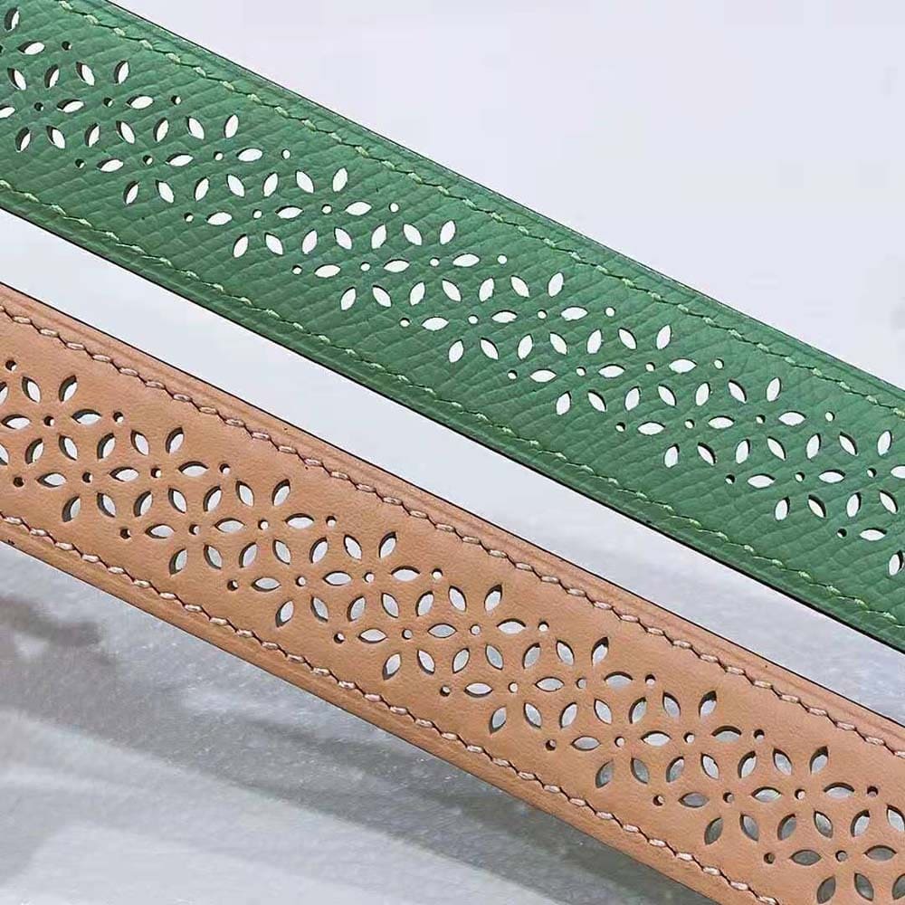 DÂY LƯNG Hermes Women Mors H Belt Buckle & Reversible Leather Strap 24 mm-Green