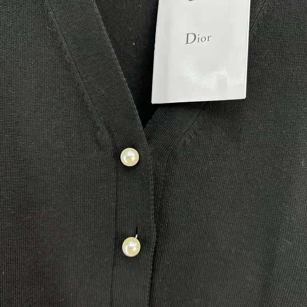 ÁO Dior Women Twin-set Black Cashmere Knit