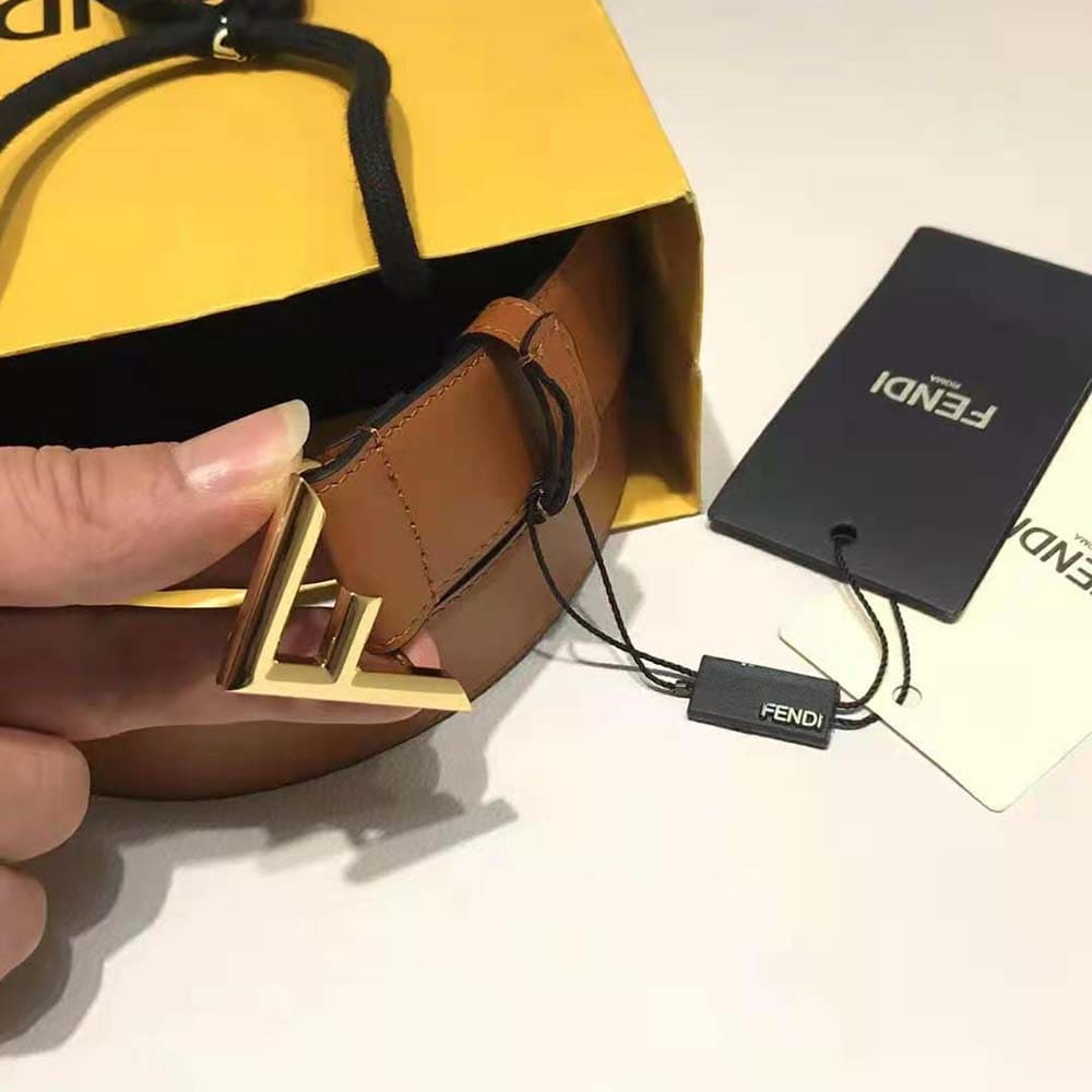 DÂY LƯNG Fendi Women Brown Leather Belt