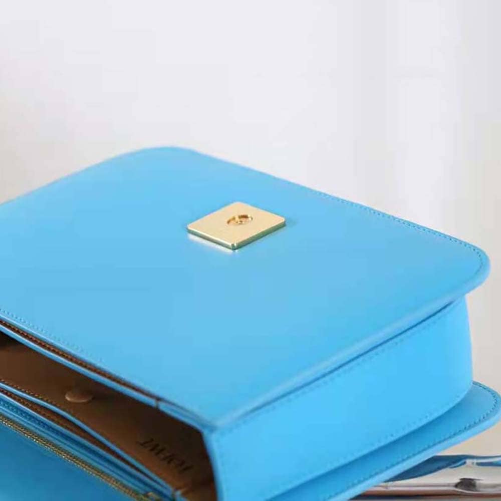 TÚI LOEWE Goya bằng da bê lụa màu xanh blue