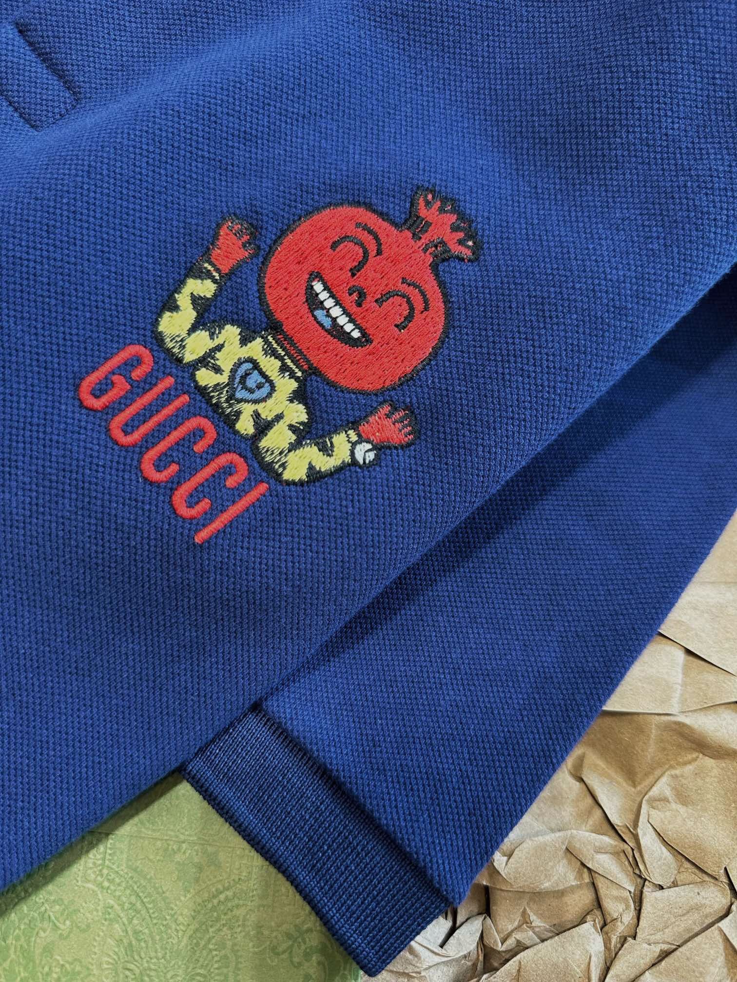 ÁO GUCCI GG POLO SHIRT MÀU XANH UNISEX