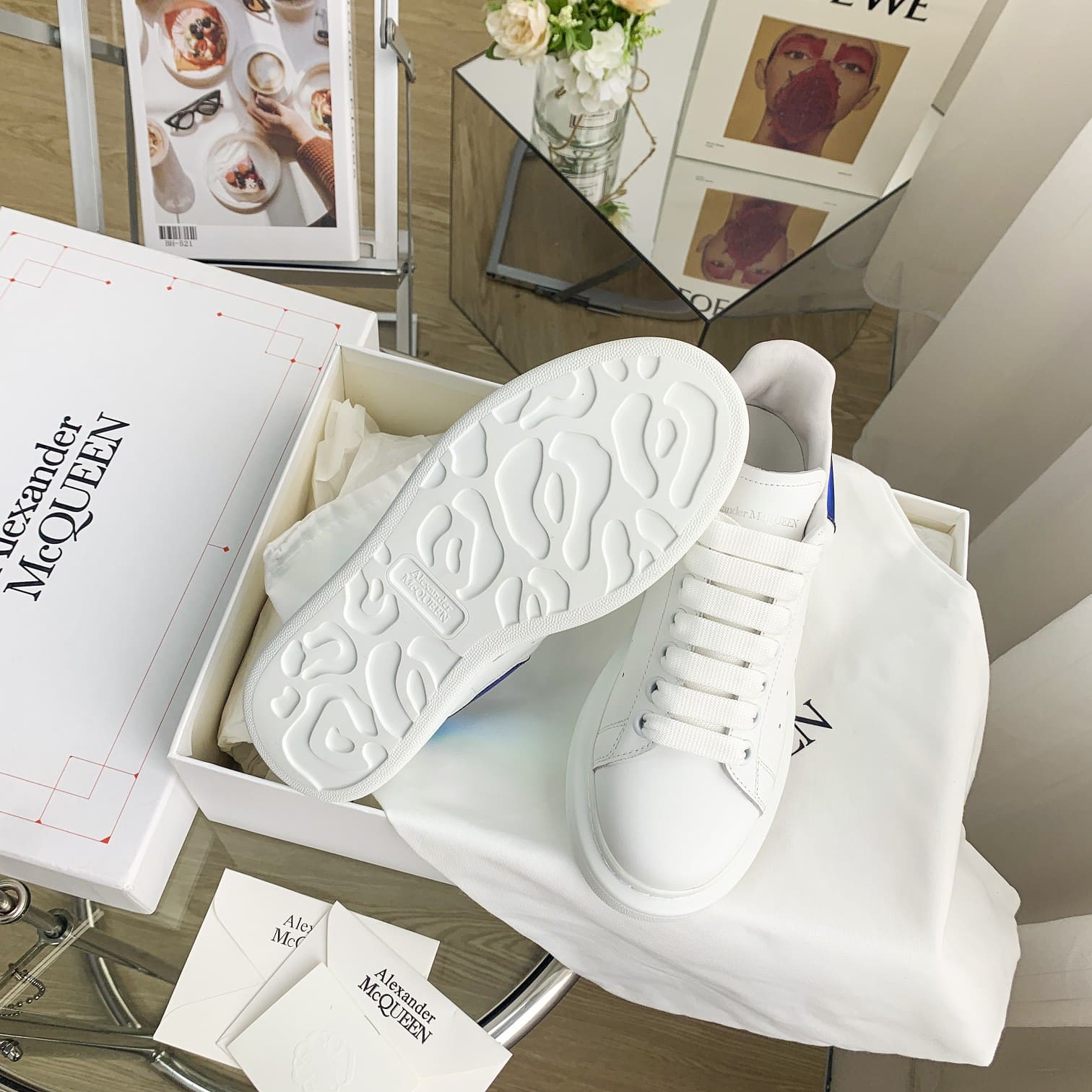 GIÀY ALEXANDER MCQUEEN SNEAKERS SHOES AAA UNISEX NAM VÀ NỮ DA BÊ HẢO HẠNG
