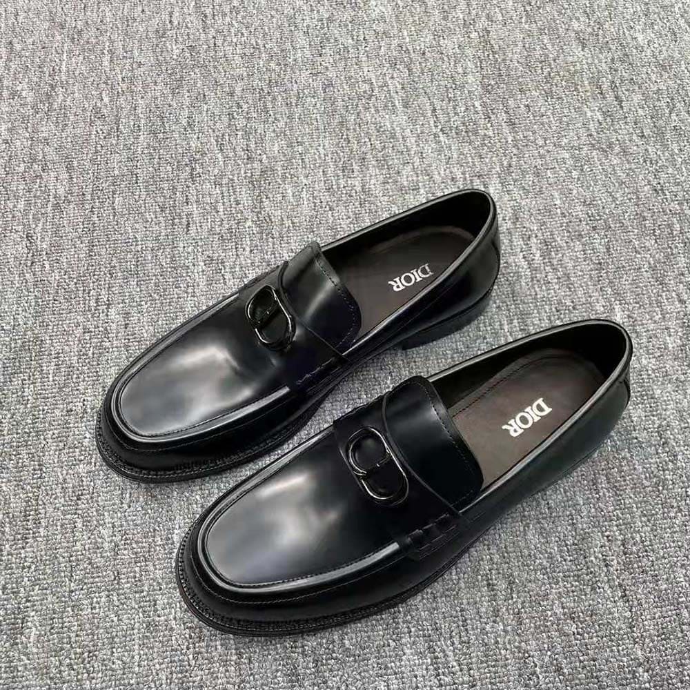 GIÀY DIOR Granville Loafer Black Polished Calfskin