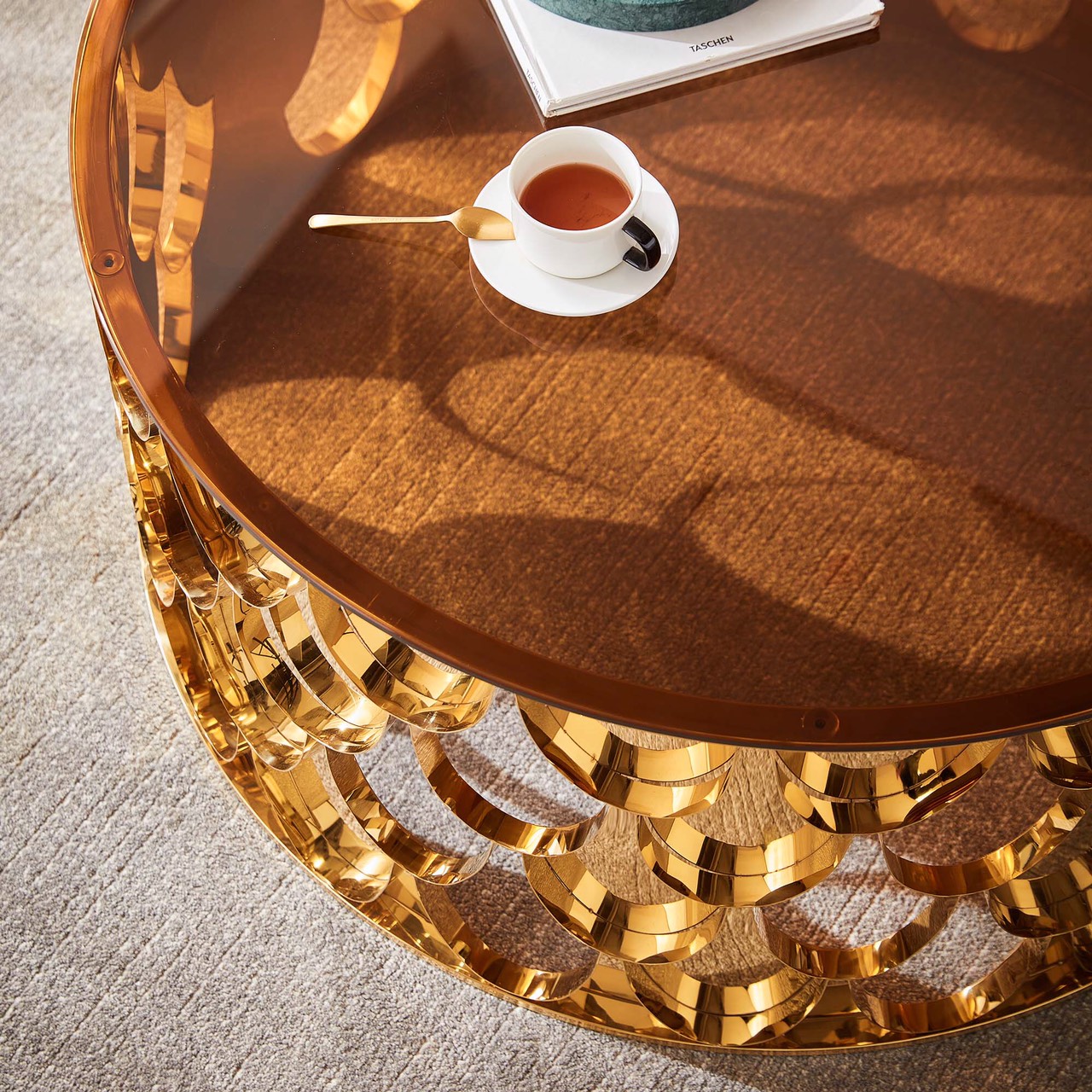 BÀN TRÀ MẠ VÀNG CHAMPAGNE coffee table