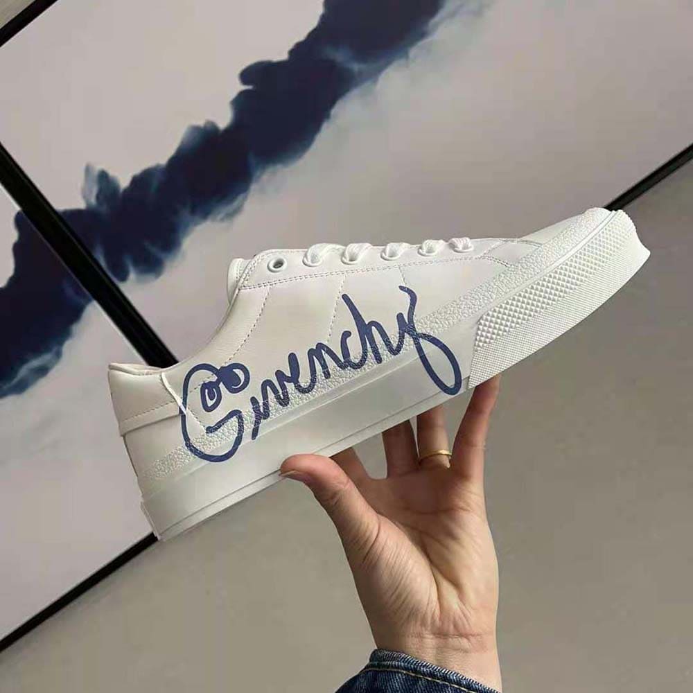 GIÀY GIVENVHY Sneakers City Sport in GIVENCHY Print Leather-White