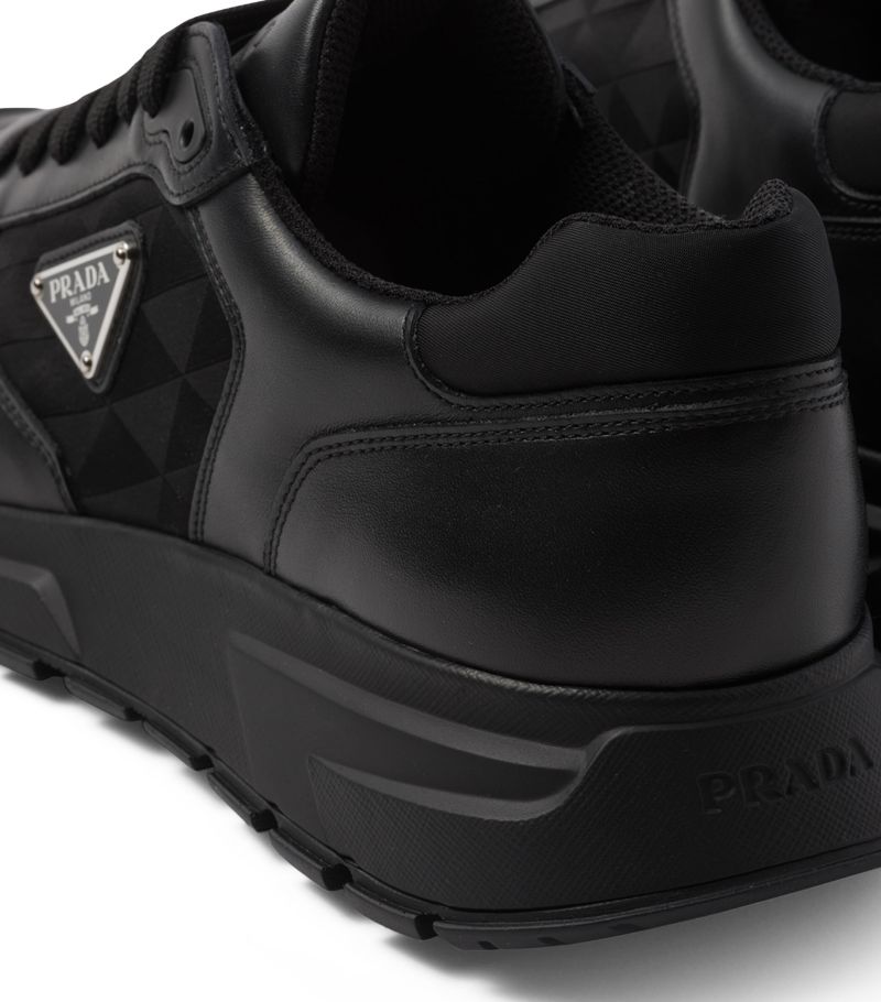 GIÀY PRADA Leather and Re-Nylon Sneakers