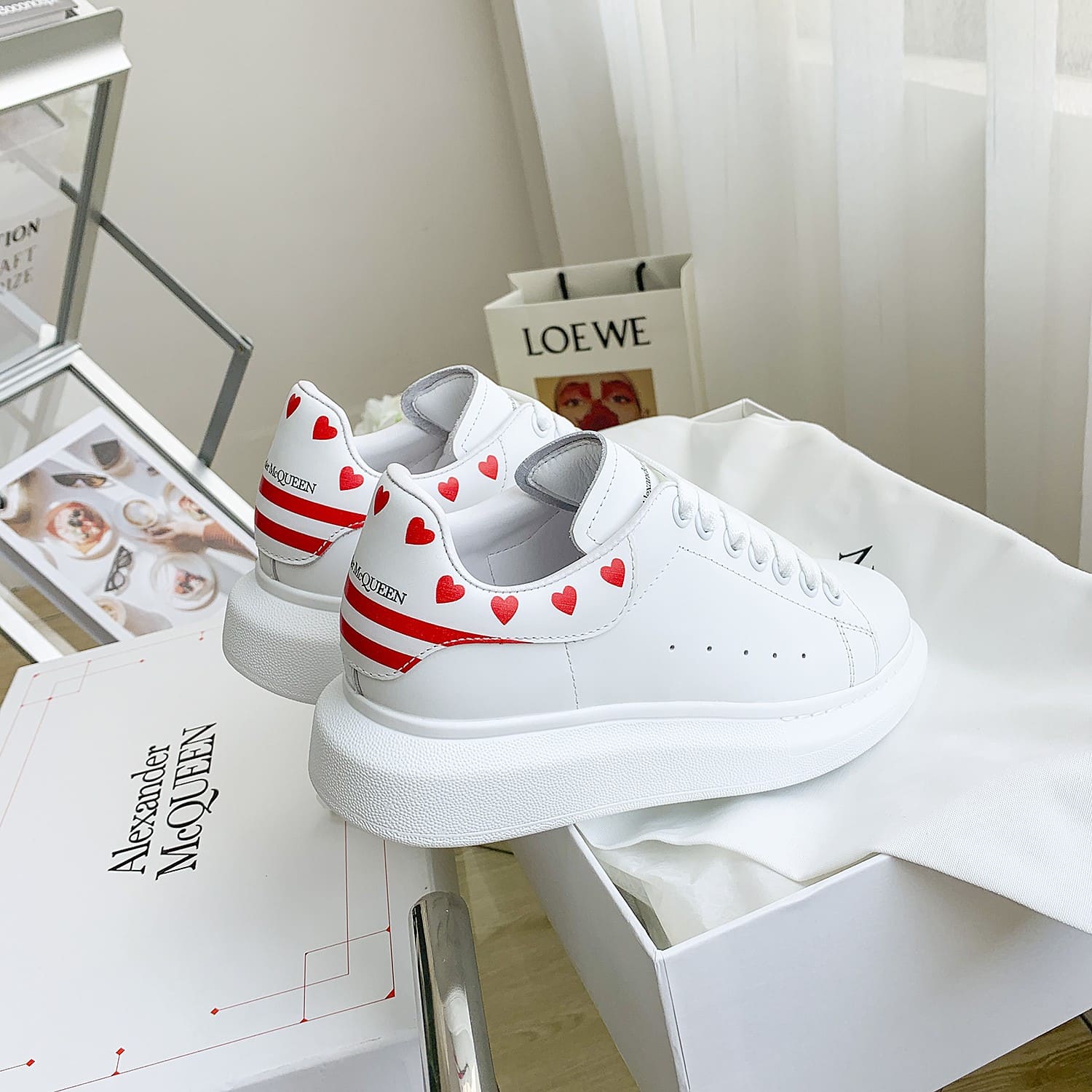 GIÀY ALEXANDER MCQUEEN SNEAKERS SHOES AAA UNISEX NAM VÀ NỮ DA BÊ HẢO HẠNG