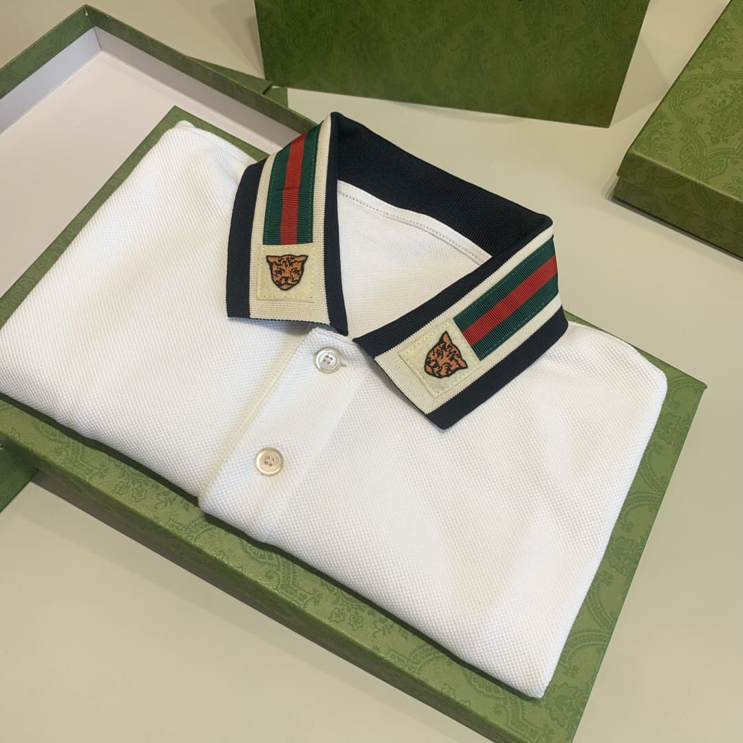ÁO GUCCI GG POLO SHIRT MÀU TRẮNG UNISEX