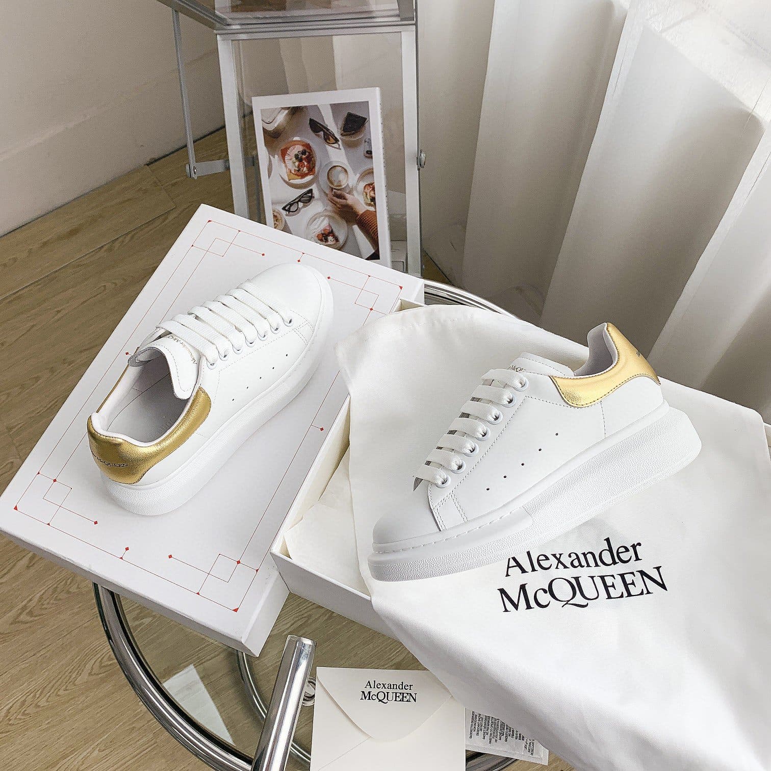 GIÀY ALEXANDER MCQUEEN SNEAKERS SHOES AAA UNISEX NAM VÀ NỮ DA BÊ HẢO HẠNG