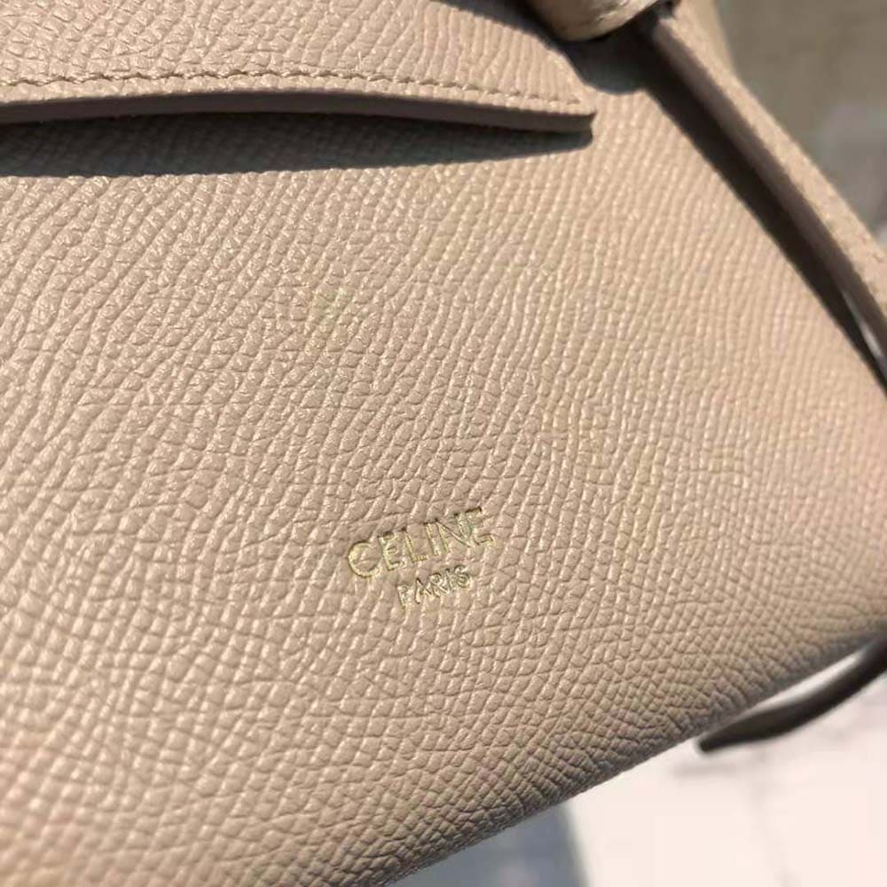 TÚI Celine Women Pico Belt Bag in Grained Calfskin-Beige