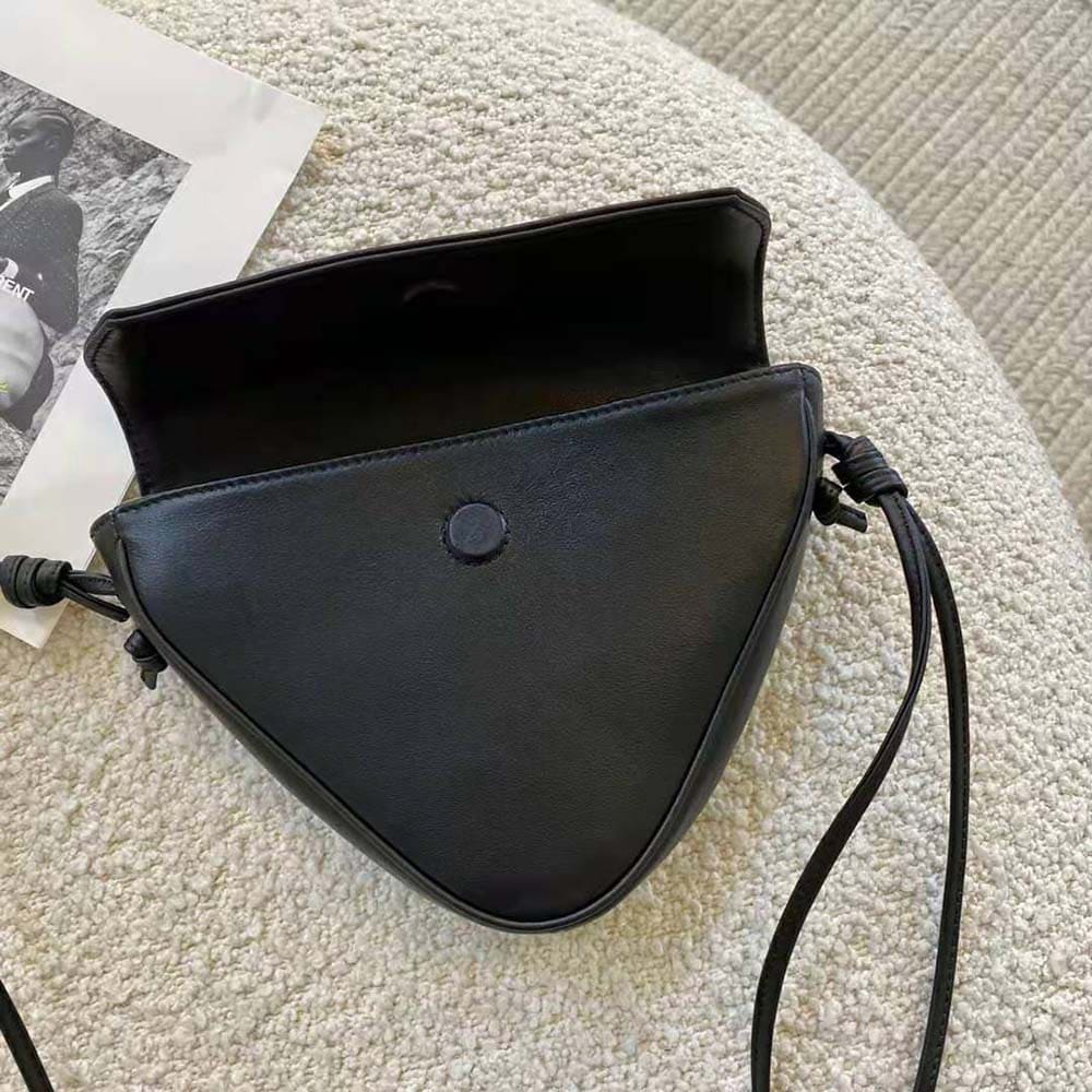 TÚI Celine Women Triangle Bag in Smooth Calfskin with Celine Print-Black