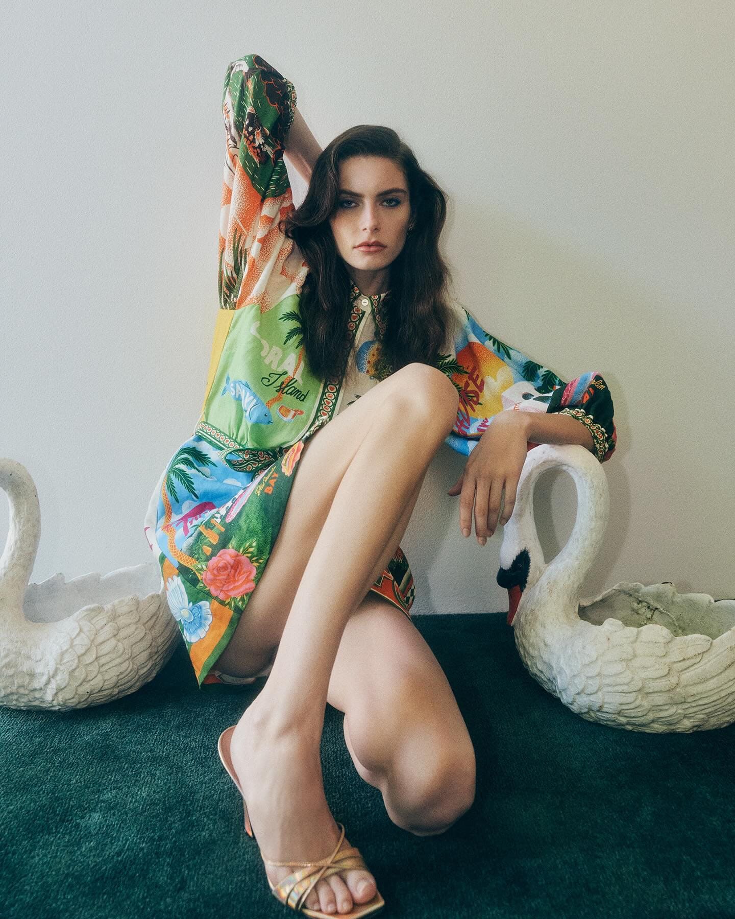 VÁY ALEMAIS COCONUT ON THE BEACH IN LINEN High Classy