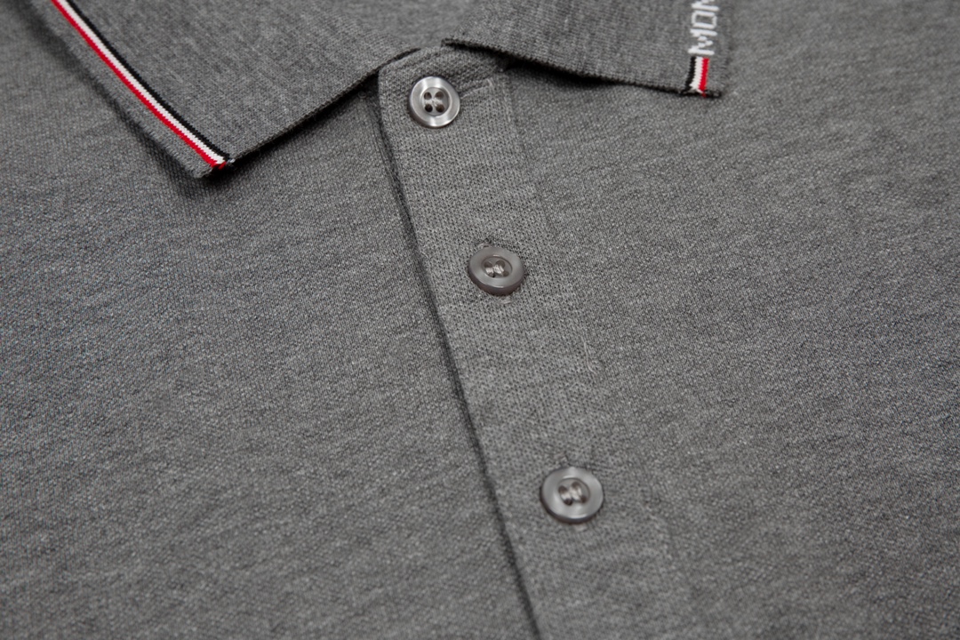 ÁO MONCLER Collar Logo Polo-Shirt