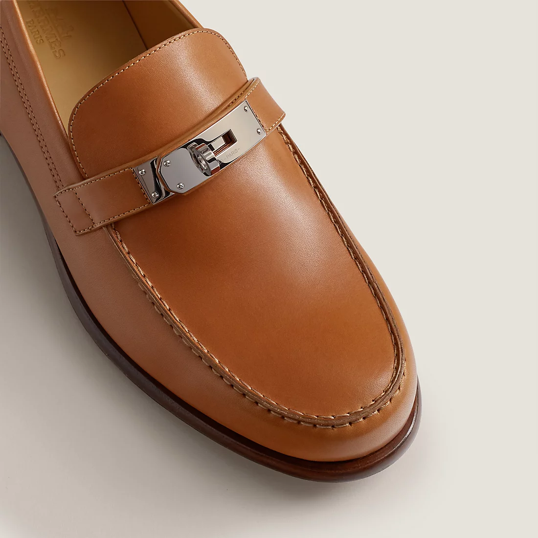 GIÀY HERMES DESTIN LOAFER COWHIDE LEATHER BROWN SS2022