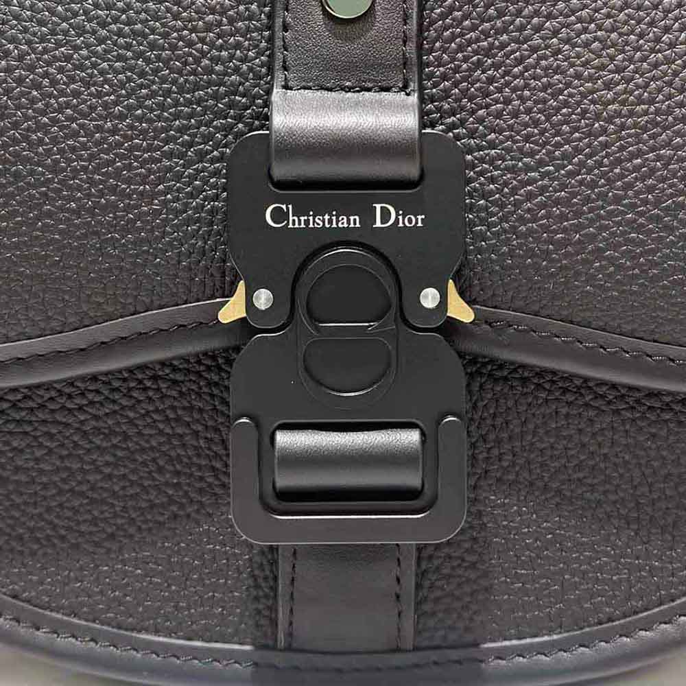 TÚI DIOR Gallop Messenger Bag Black Grained Calfskin