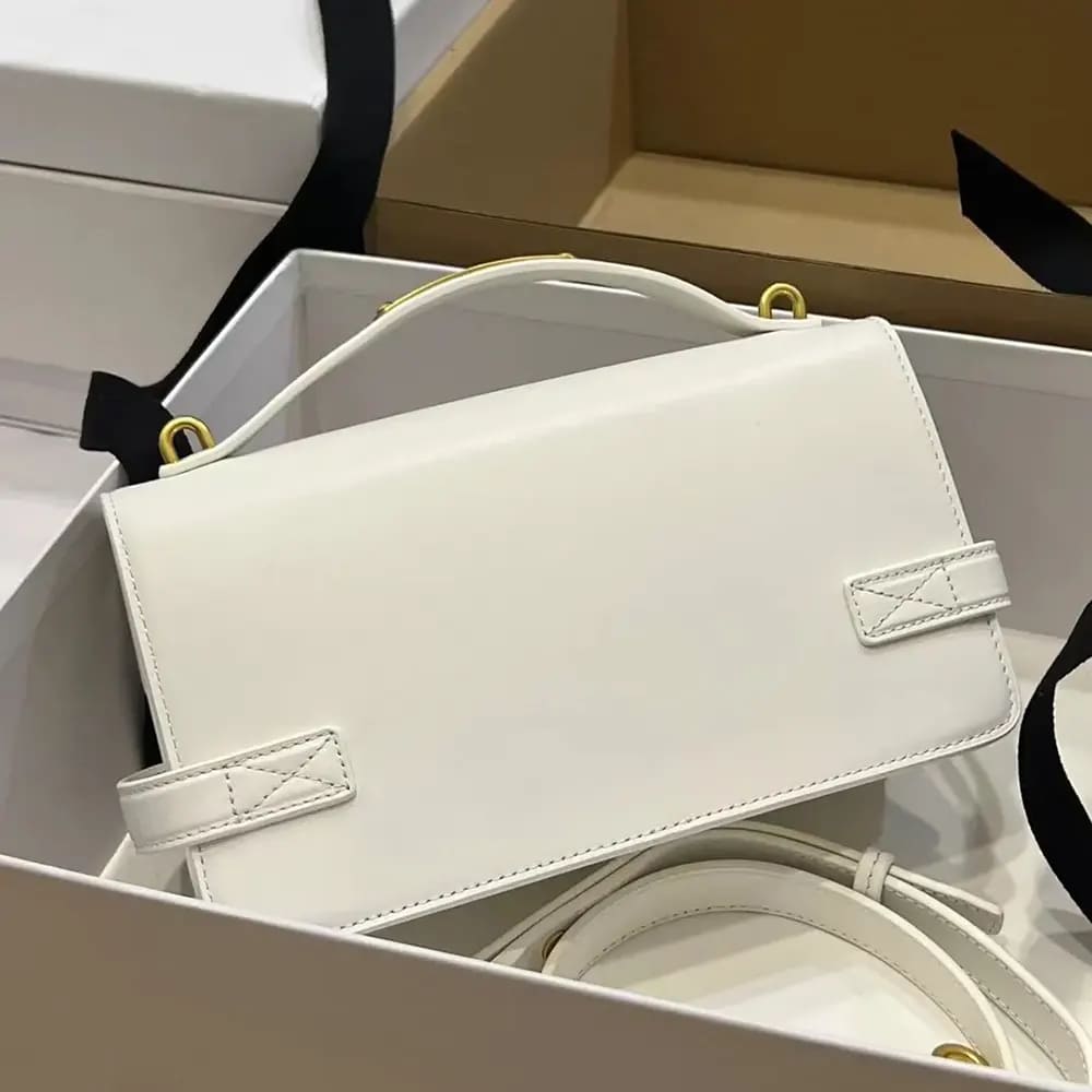 TÚI BALMAIN Women Smooth Leather B-Buzz 24 Bag-Black