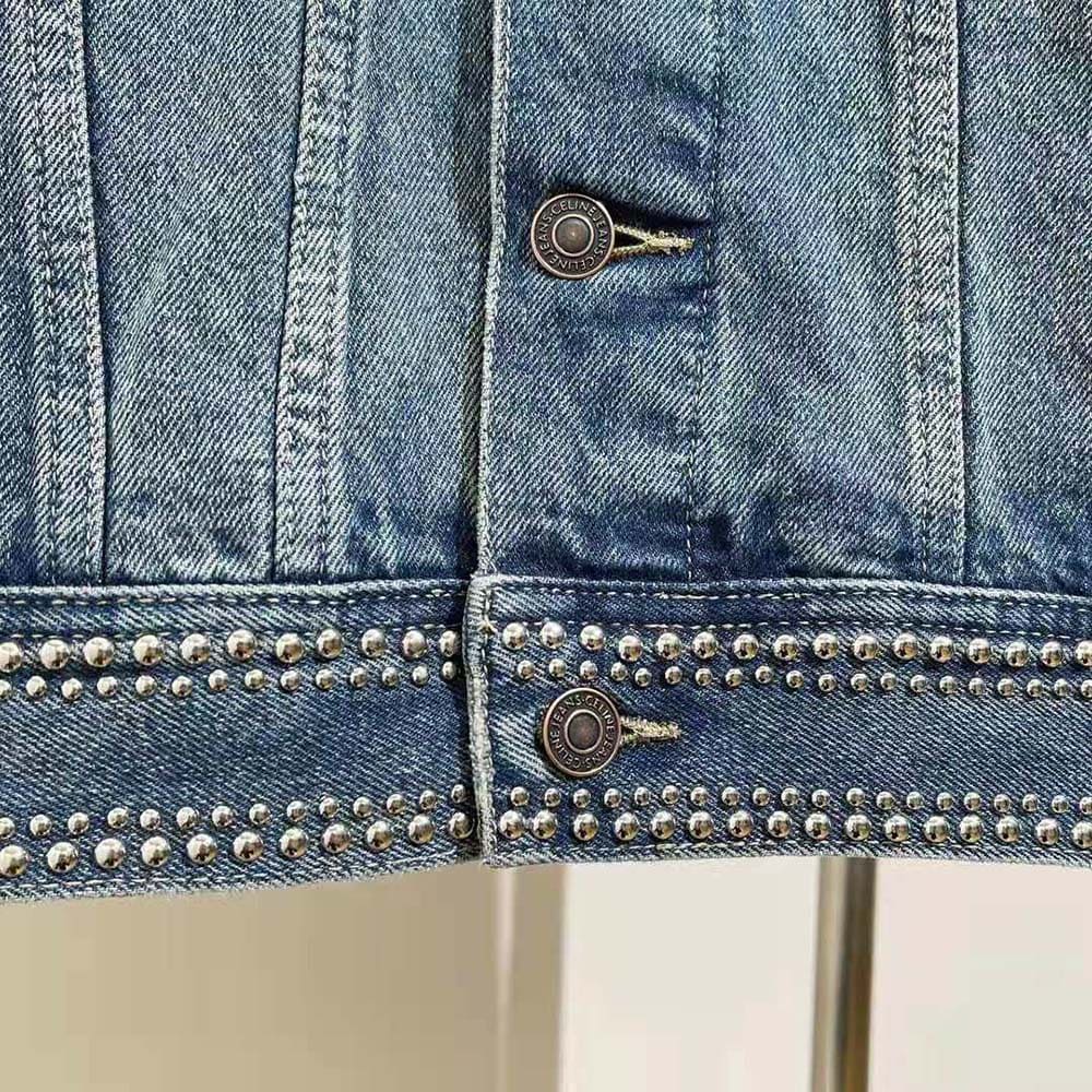 ÁO Celine Men Le Palace Trucker Jacket in Dark Union Wash