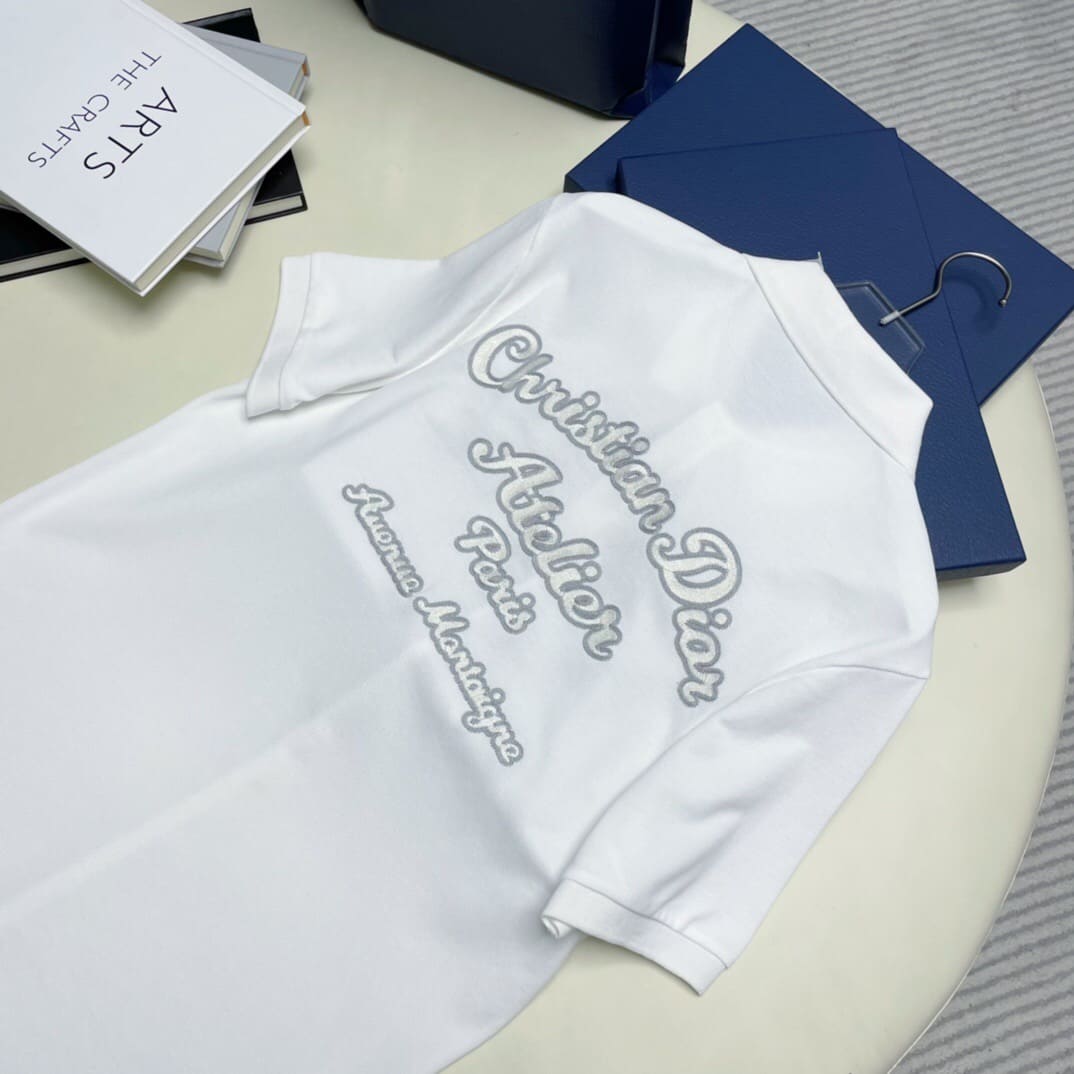 ÁO DIOR POLO SHIRT MÀU TRẮNG UNISEX