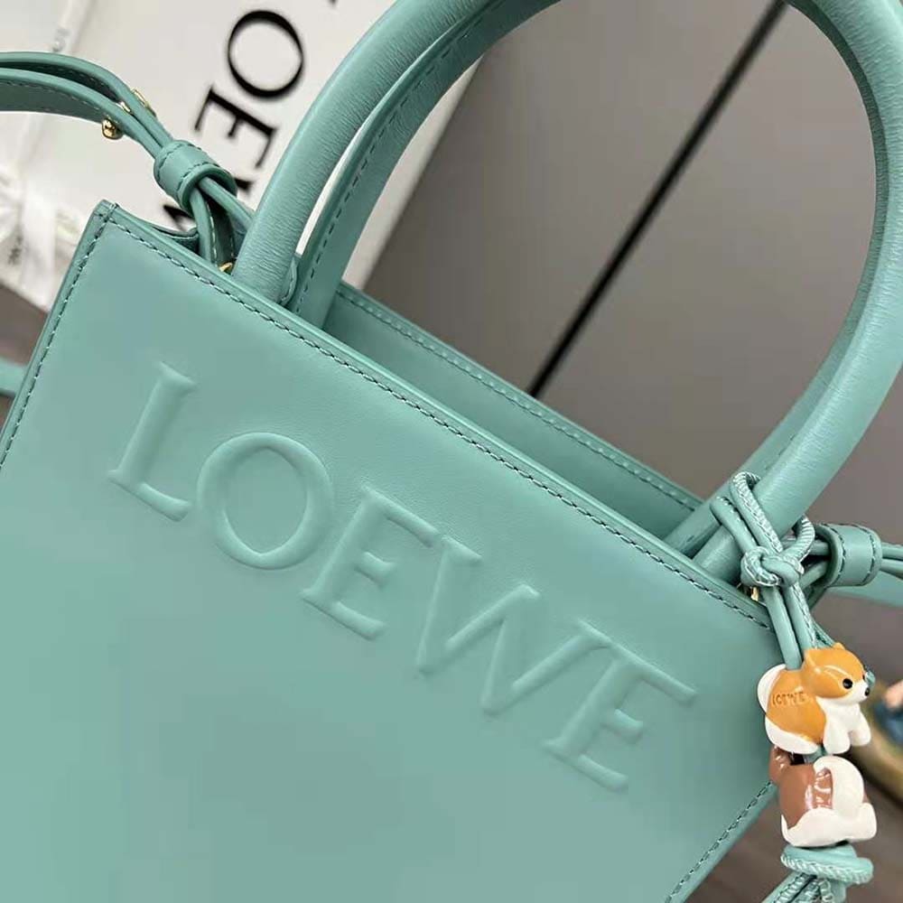 TÚI LOEWE Tote Standard A5 bằng da bê màu xanh nước biển