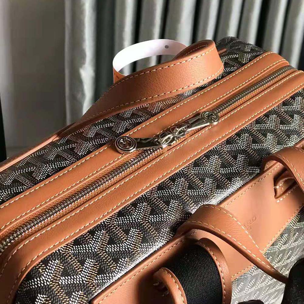 TÚI Goyard Women Sac A Dos Cisalpin in Goyardine Canvas & Chevroches Calfskin-Brown