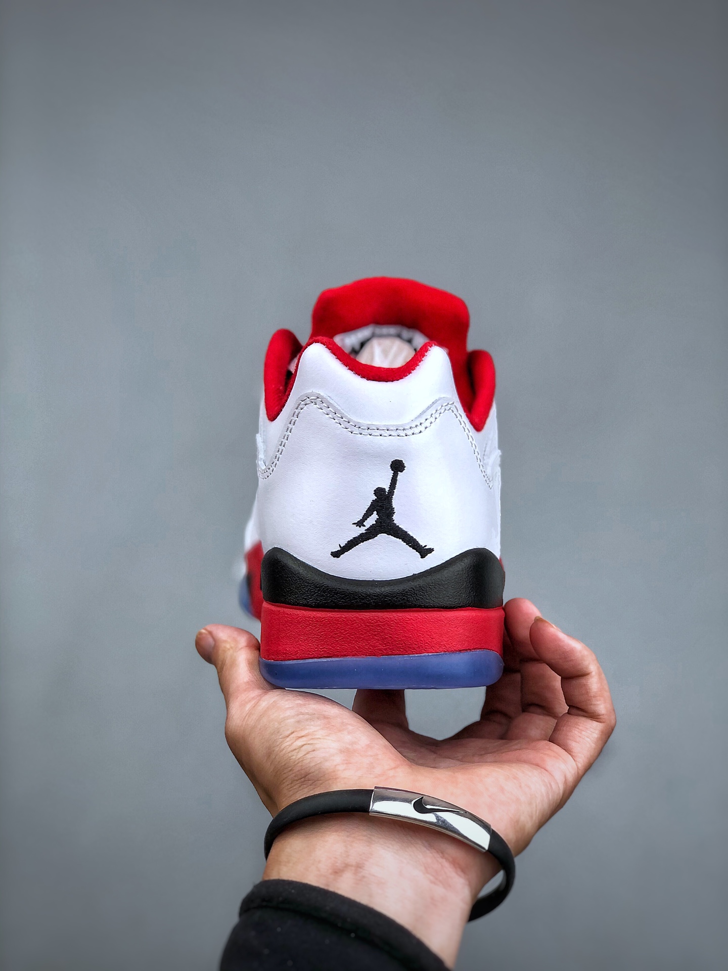 GIÀY Air Jordan 5 Low White/Fire Red-Black