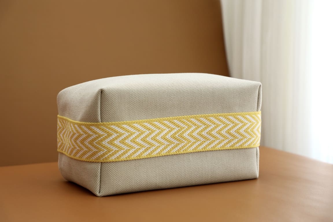TÚI HERMES TROUSSE DE TOILETTE BRIDE A BRAC PM H MÀU VÀNG