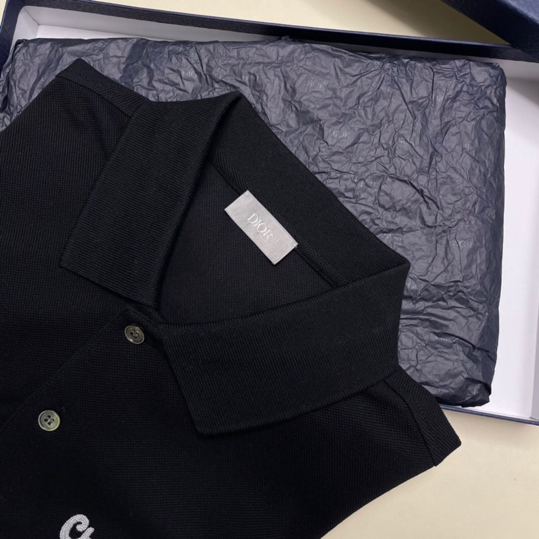 ÁO DIOR POLO SHIRT MÀU ĐEN UNISEX