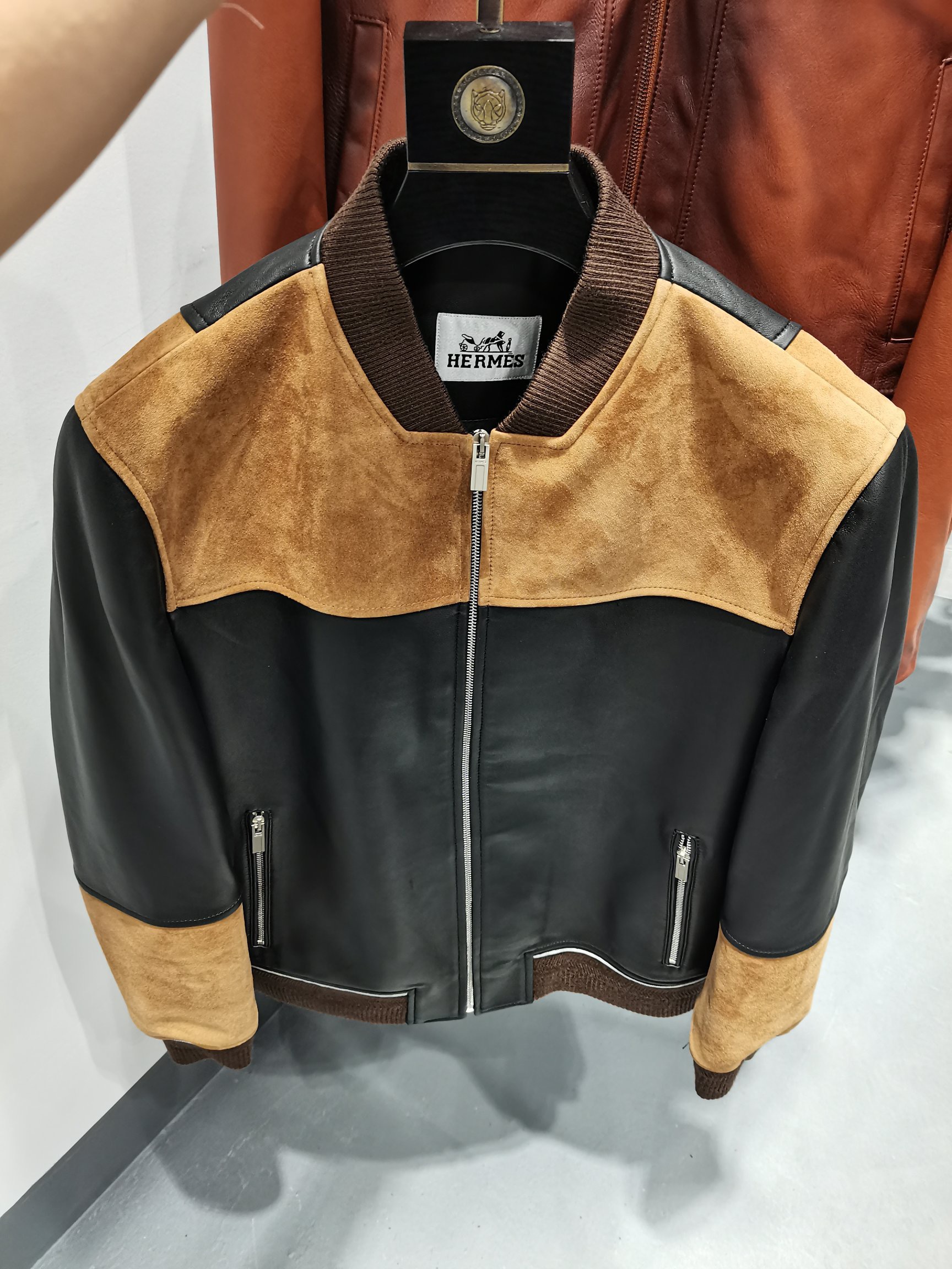 ÁO HERMES LEATHER JACKET