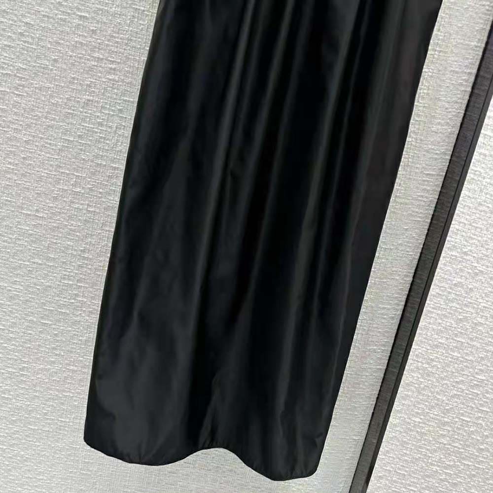 VÁY Prada Women Re-Nylon and Lace Midi-Dress-Black
