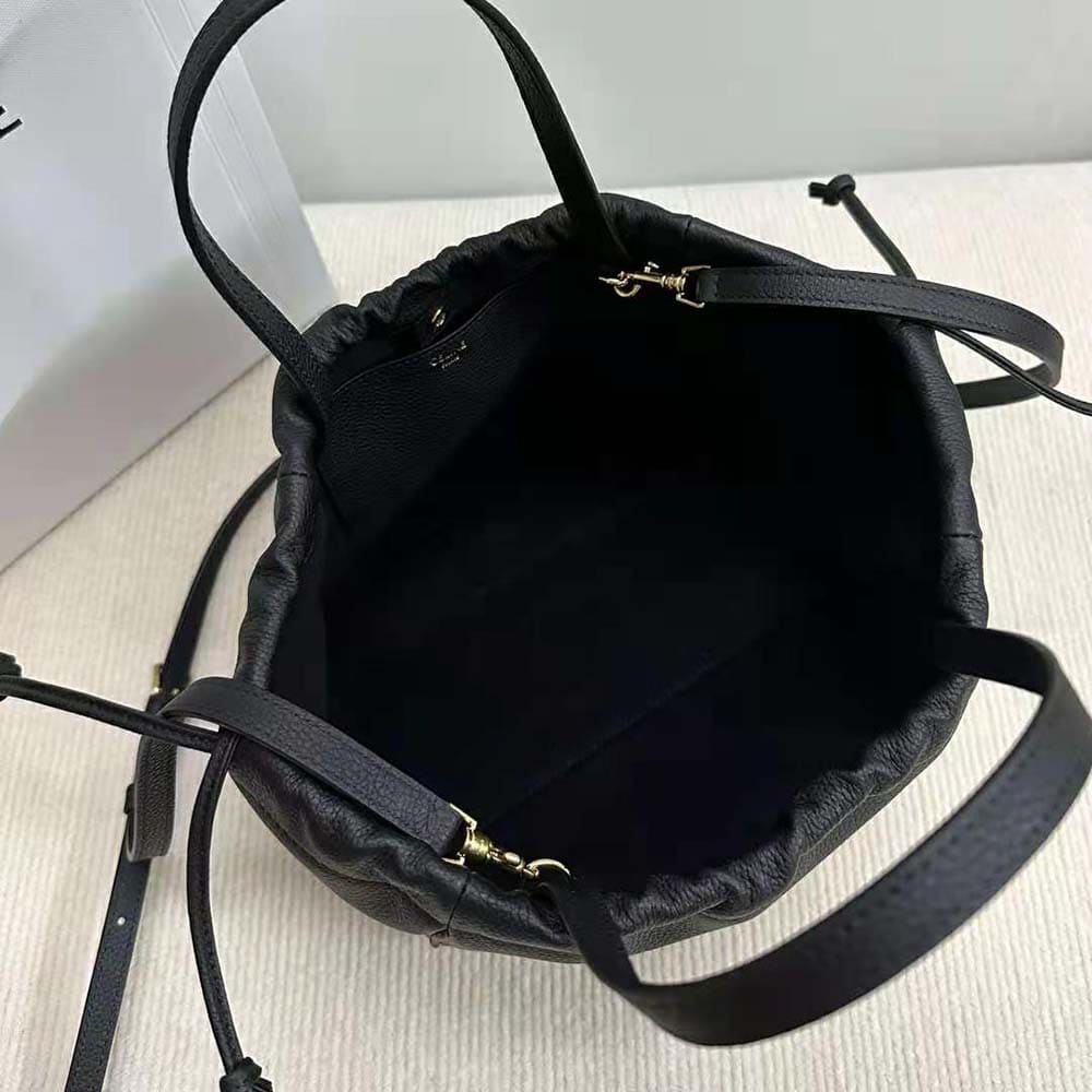 TÚI Celine Women Small Cabas Drawstring Cuir Triomphe in Grained Calfskin
