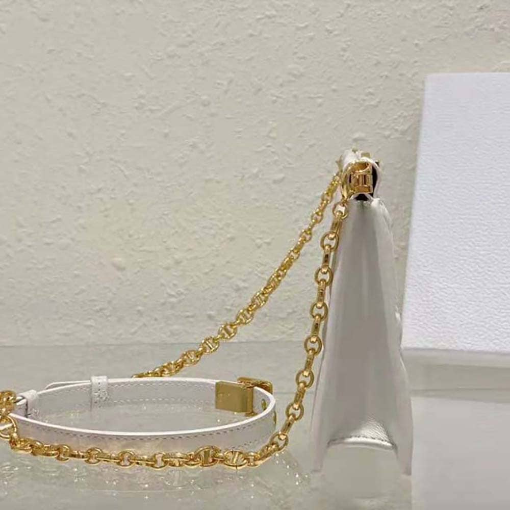 TÚI Dior Women Dior Caro Colle Noire Clutch with Chain Latte Cannage Lambskin