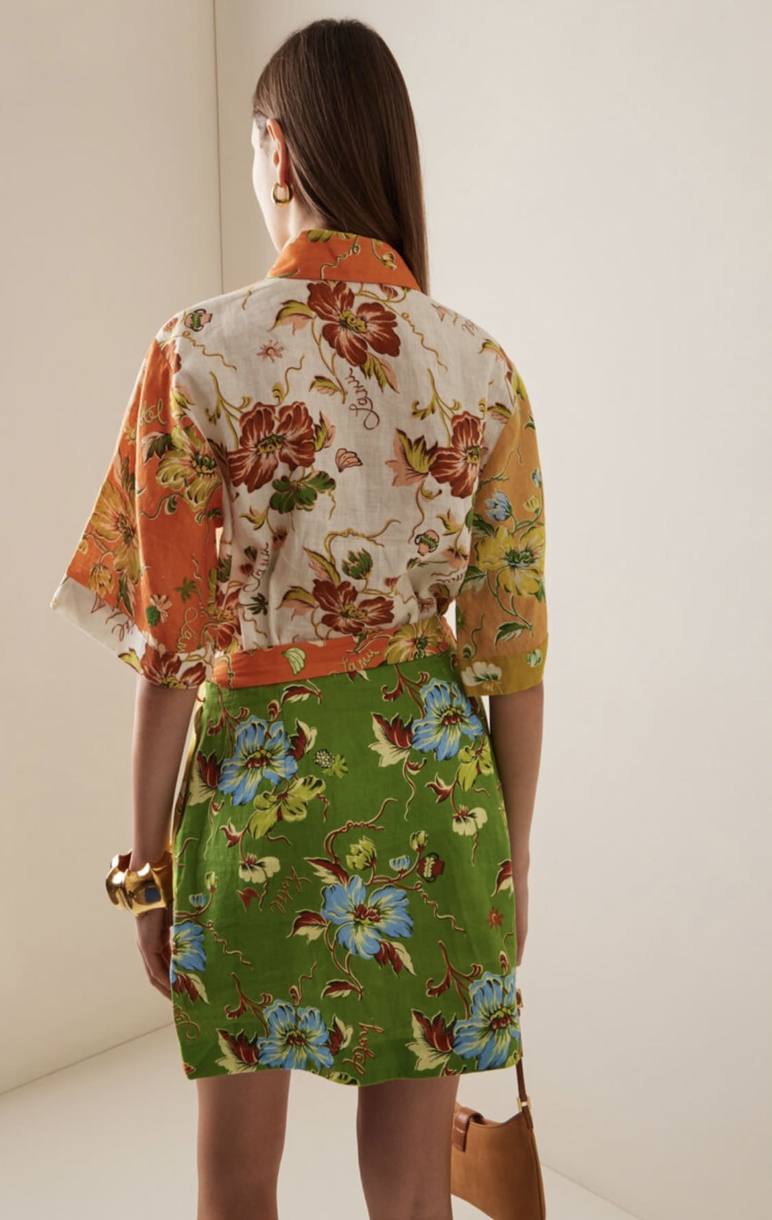 VÁY ALEMAIS LAMU COLORBLOCK IN LINEN High Classy