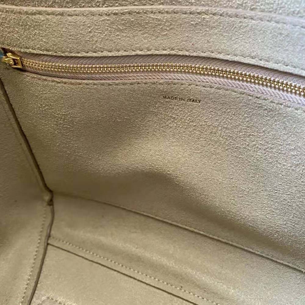 TÚI Celine Women Sangle Bucket Bag in Soft Grained Calfskin-Brown