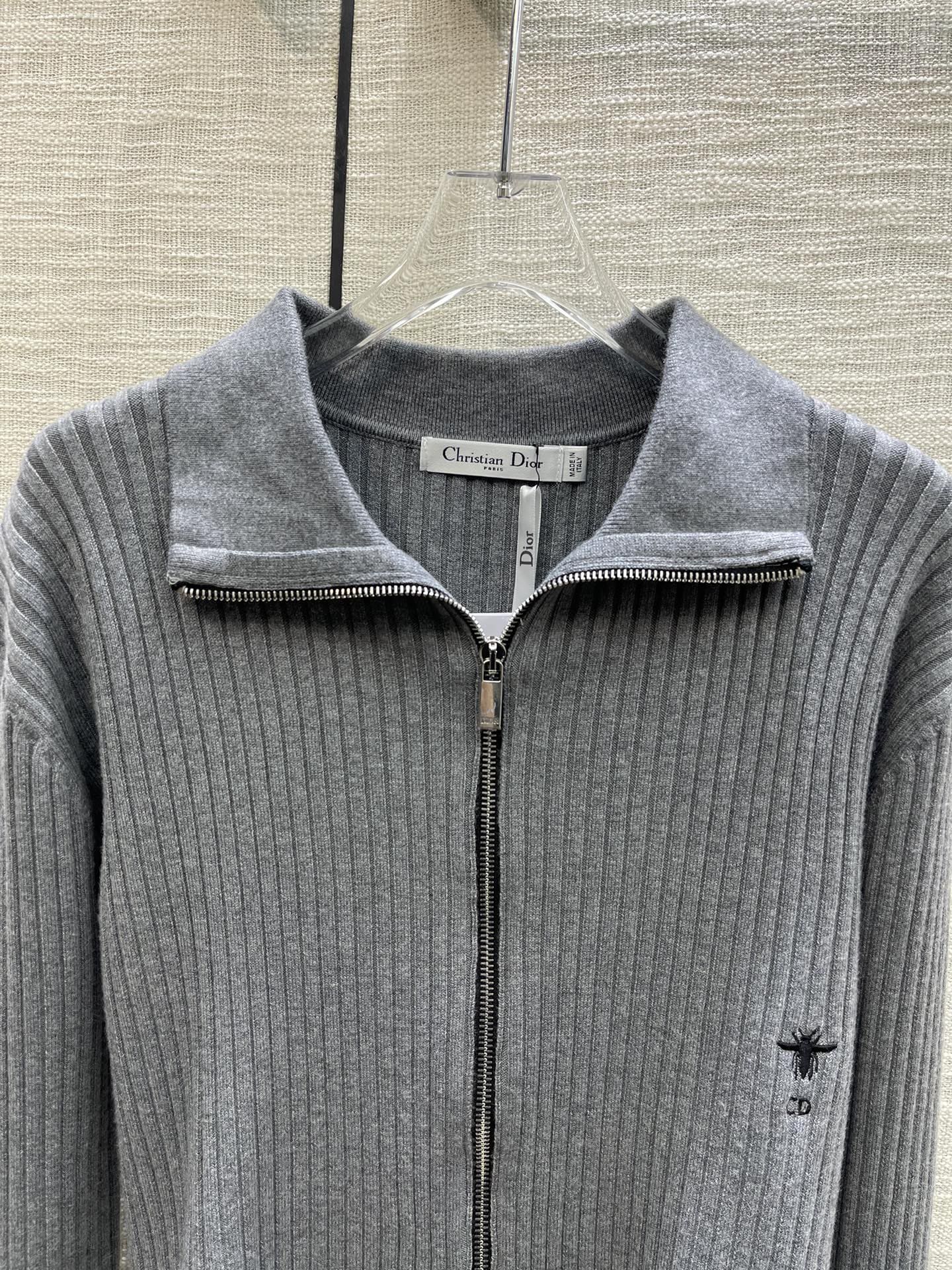 ÁO DIOR Cardigan Gray Sweater