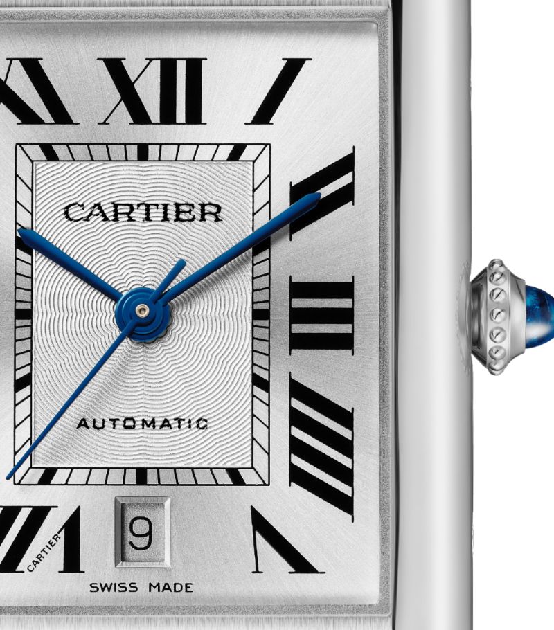 Đồng hồ CARTIER Stainless Steel and Diamond Tank Must Watch 22mm mặt số màu trắng