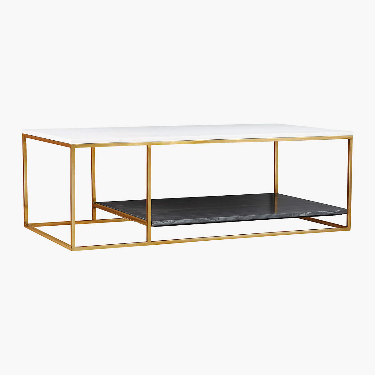 BÀN TRÀ PHÒNG KHÁCH 2 TONE GREY AND WHITE MARBLE COFFEE TABLE
