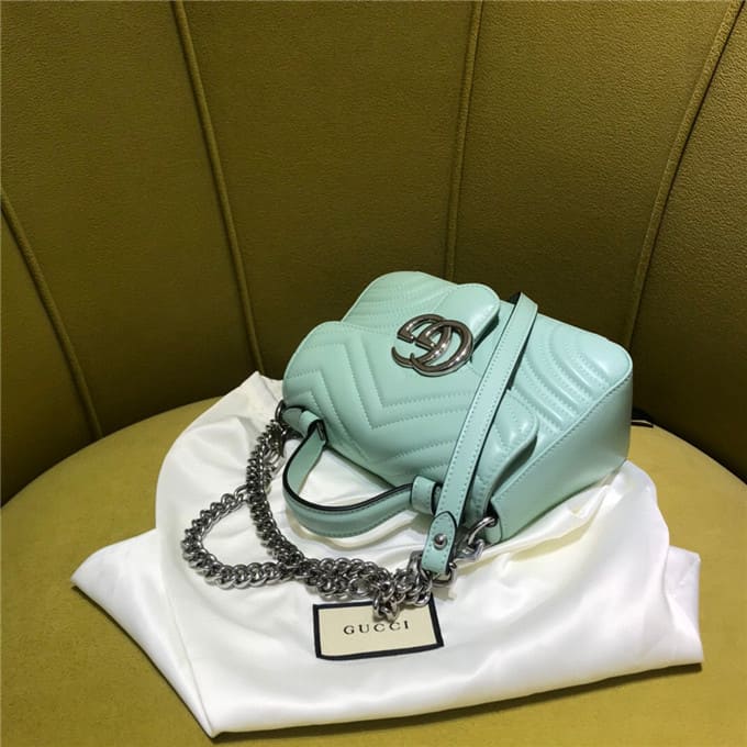 TÚI Gucci GG marmont mini top handle bag mint Top Quality