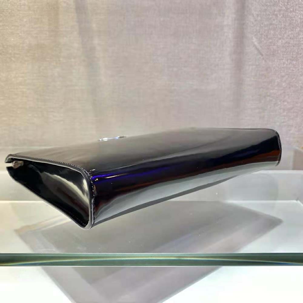 TÚI Prada Men Brushed Leather Pouch-Black