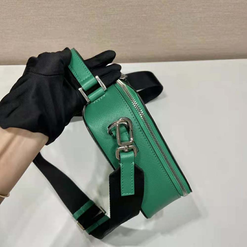 TÚI Prada Men Brique Saffiano Leather Bag-Green