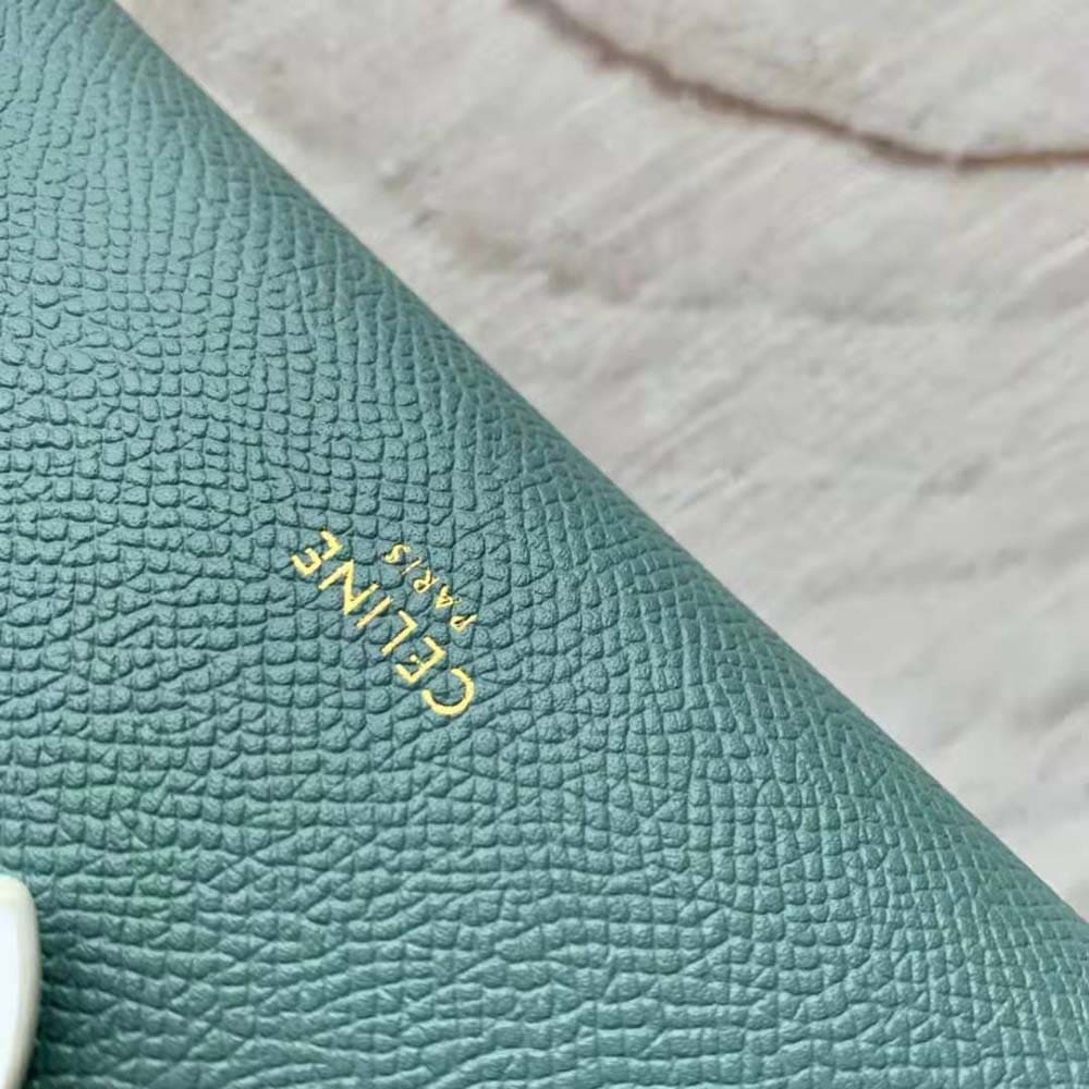 Ví Celine Women Medium Strap Wallet in Bicolour Grained Calfskin