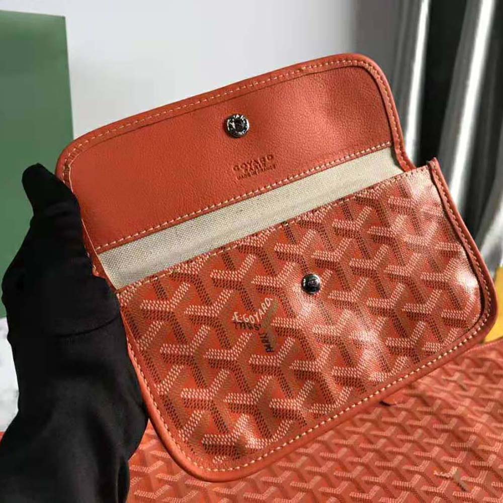 TÚI Goyard Women Sac Saint Louis GM in Goyardine Canvas & Chevroches Calfskin-Orange