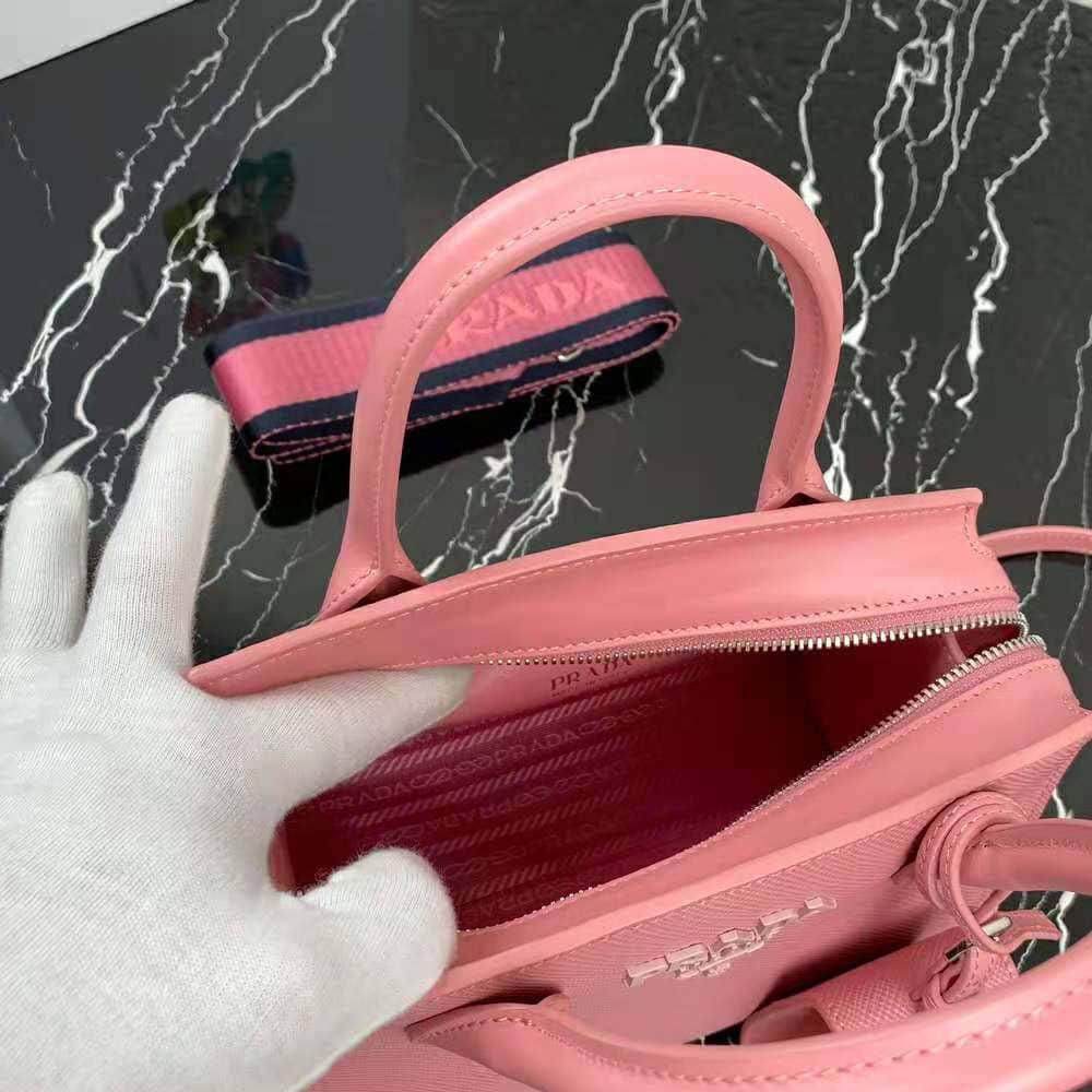 TÚI Prada Women Saffiano Leather Prada Monochrome Bag-Pink