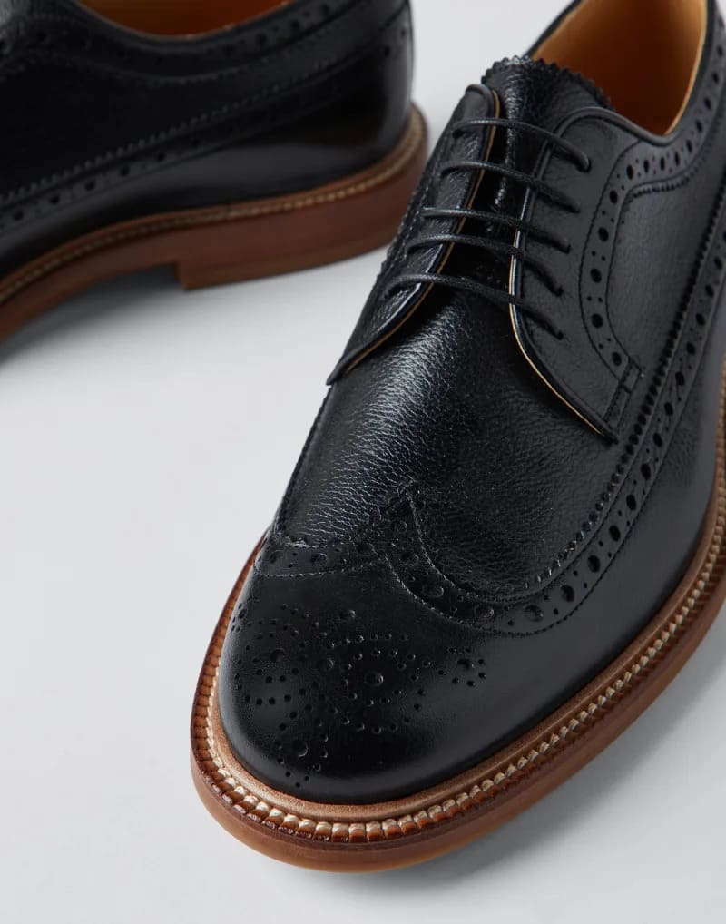 GIÀY BRUNELLO CUCINELLI BROGUES DERBY CALFSKIN SHOES AAA DA BÊ HẢO HẠNG