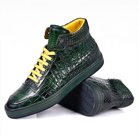 Giày sneaker Chukka da cá sấu dành cho nam thủ công có 4 màu