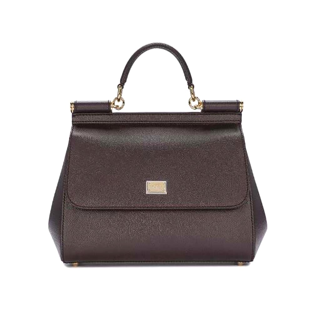 TÚI Dolce Gabbana D&G Women Medium Dauphine Leather Sicily Bag-Bordeaux